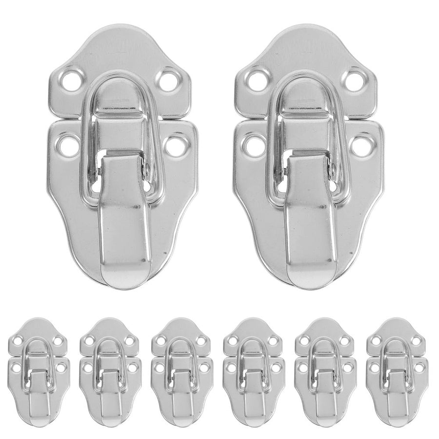 6Pcs Tool Box Latches and Locks Silver Iron for Secure Closure on Storage Chests