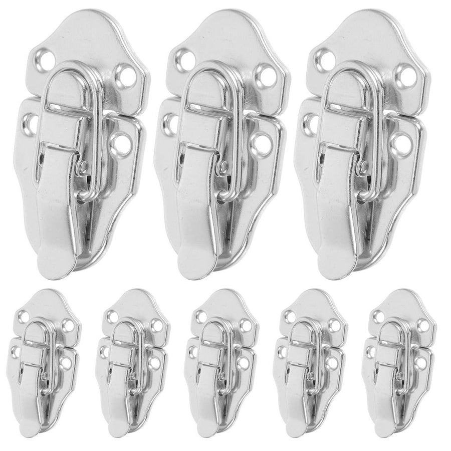 6Pcs Tool Box Latches and Locks Silver Iron for Secure Closure on Storage Chests