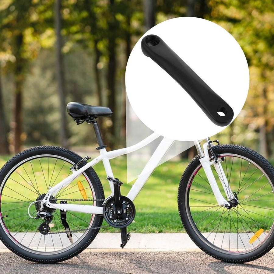 Efficient Left Crank Arm for Bicycles, Compatible with Multiple Brands, Black