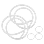 5-Pack Frameless Car Window Wiper Refills White Silicone Blades Replacement