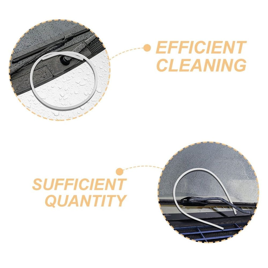 5-Pack Frameless Car Window Wiper Refills White Silicone Blades Replacement