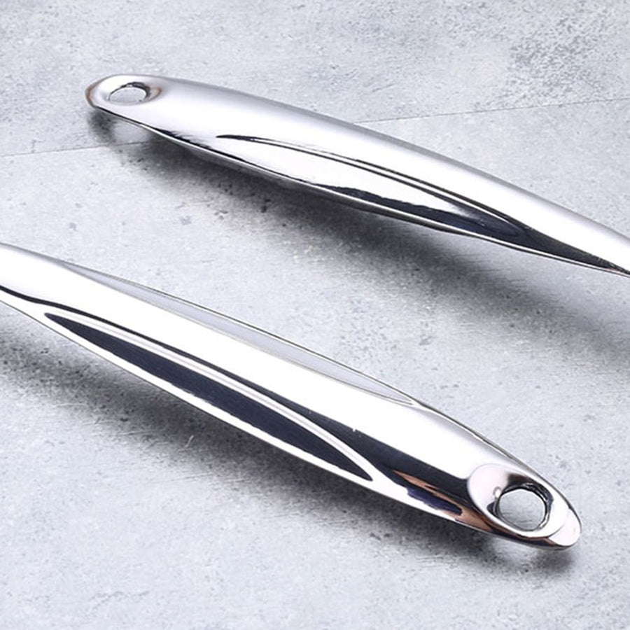 1Pc Kitchen Gadget Stainless Steel Cooking Utensil with Hollow Handle Plated Silver
