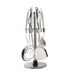 1Pc Kitchen Gadget Stainless Steel Cooking Utensil with Hollow Handle Plated Silver