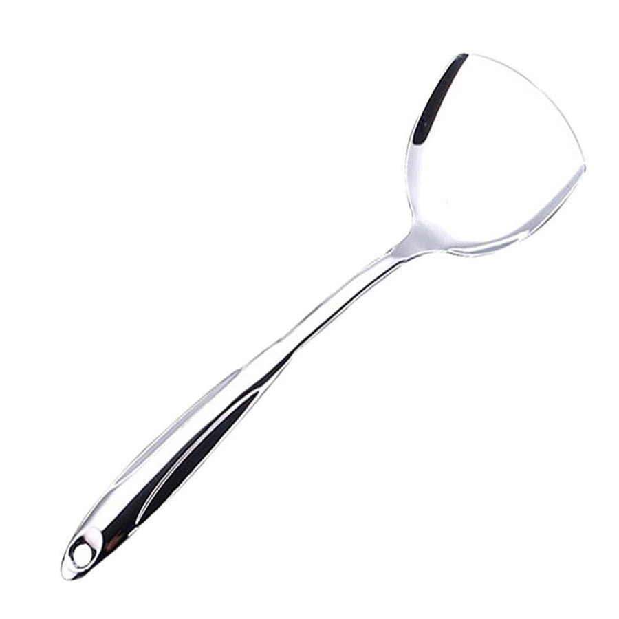 1Pc Kitchen Gadget Stainless Steel Cooking Utensil with Hollow Handle Plated Silver