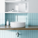 Fog-Proof Shaving Mirror with Holder Shelf, Acrylic Bathroom Mirror for Makeup and