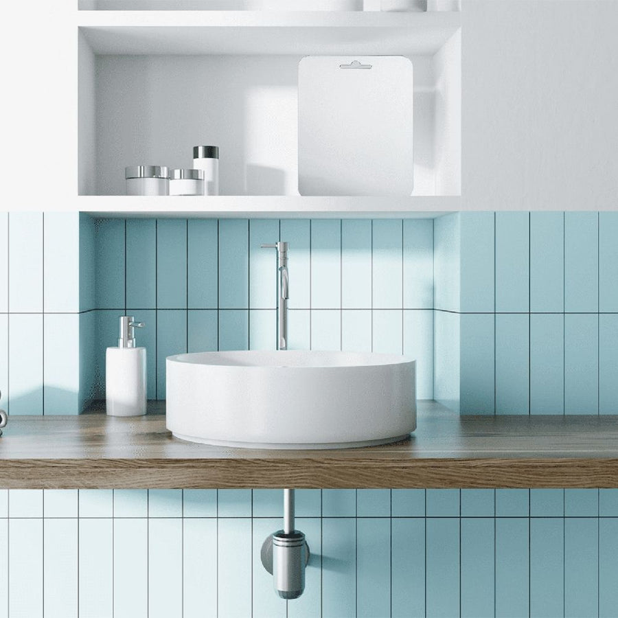 Fog-Proof Shaving Mirror with Holder Shelf, Acrylic Bathroom Mirror for Makeup and