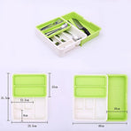 Kitchen Organizer Telescopic Storage Box Multi-Divided Design for Cutlery
