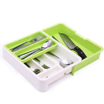 Kitchen Organizer Telescopic Storage Box Multi-Divided Design for Cutlery