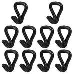 10Pcs Heavy Load Double J Hooks with Plastic Coating for Car Trunk Organization