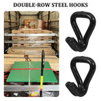 10Pcs Heavy Load Double J Hooks with Plastic Coating for Car Trunk Organization