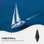 Black Rubber Boat Anchor Buoy for Docking with High Visibility and Durable Design