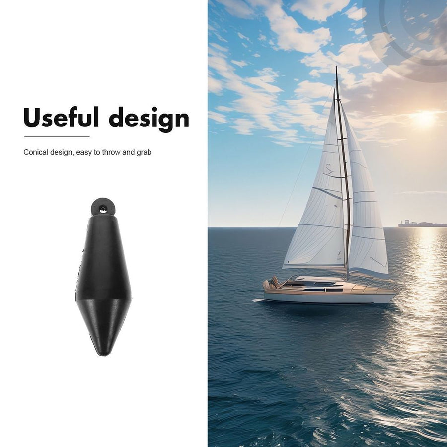 Black Rubber Boat Anchor Buoy for Docking with High Visibility and Durable Design