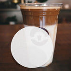 500Pcs Round Greaseproof Paper Sealing Discs for Drinks with Elegant Design