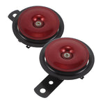 Red Plastic Alloy Waterproof Motorcycle Horn Loud Clear Tones 2Pcs
