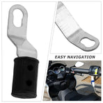 Black Motorcycle Rearview Mirror Mount Extension Rod for Secure and Versatile Navigation Device Installation