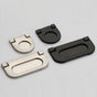 5 pcs Concealed Flip Handle Mount Finger Edge Pull Concealed Handle For Cabinet Cupboard Wardrobe Silver Black