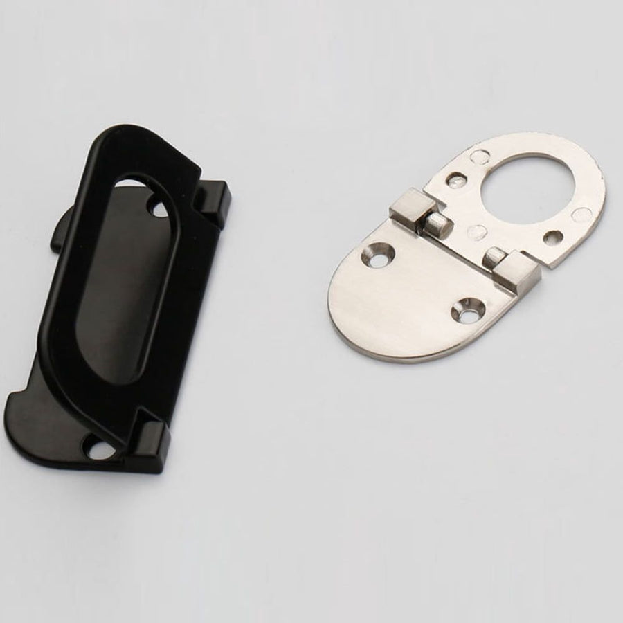 5 pcs Concealed Flip Handle Mount Finger Edge Pull Concealed Handle For Cabinet Cupboard Wardrobe Silver Black