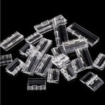 10× Clear Acrylic Hinge Tools for Cabinet Drawer DIY Crafts Making Folding Transparent 65×40mm