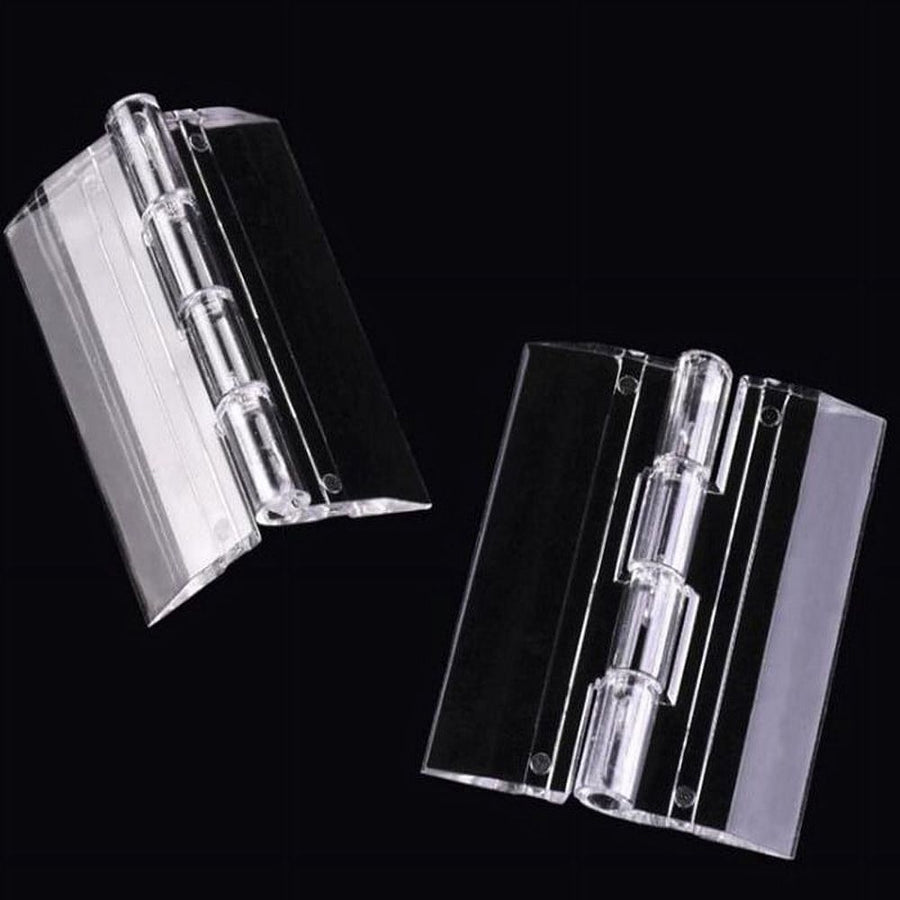 10× Clear Acrylic Hinge Tools for Cabinet Drawer DIY Crafts Making Folding Transparent 65×40mm