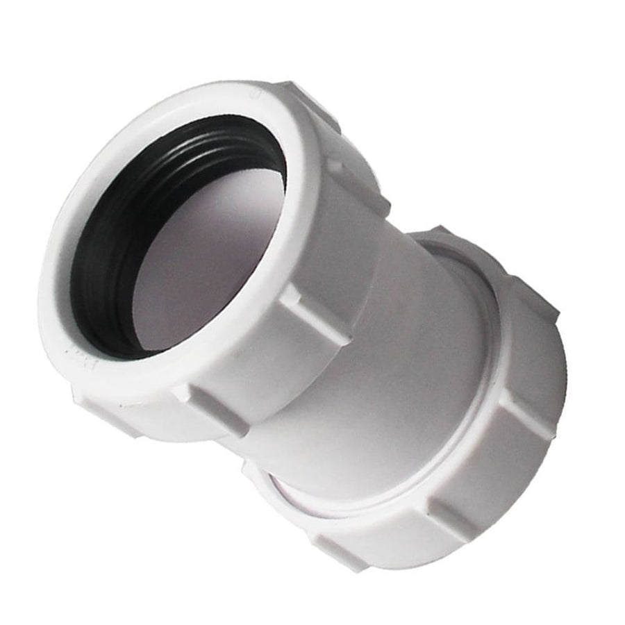 40mm Straight Pipe Connector PVC 1/2" Bath Waste Pipe Join White Black