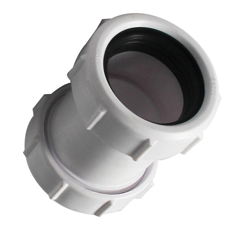 40mm Straight Pipe Connector PVC 1/2" Bath Waste Pipe Join White Black