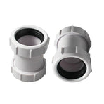 40mm Straight Pipe Connector PVC 1/2" Bath Waste Pipe Join White Black