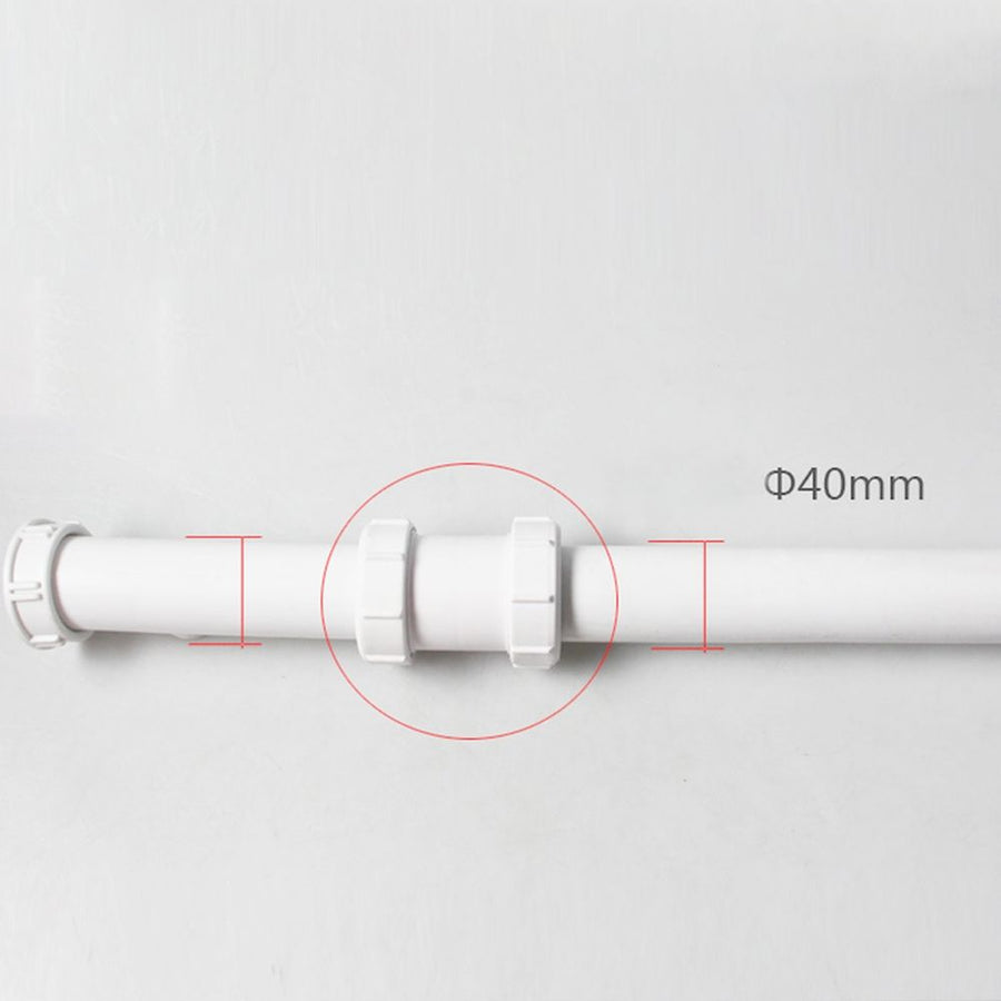 40mm Straight Pipe Connector PVC 1/2" Bath Waste Pipe Join White Black