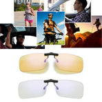 Clip on Sunglasses Anti-Blue Light Glasses Clip Relief of Headaches Dry Eyes Unisex Adults Clear