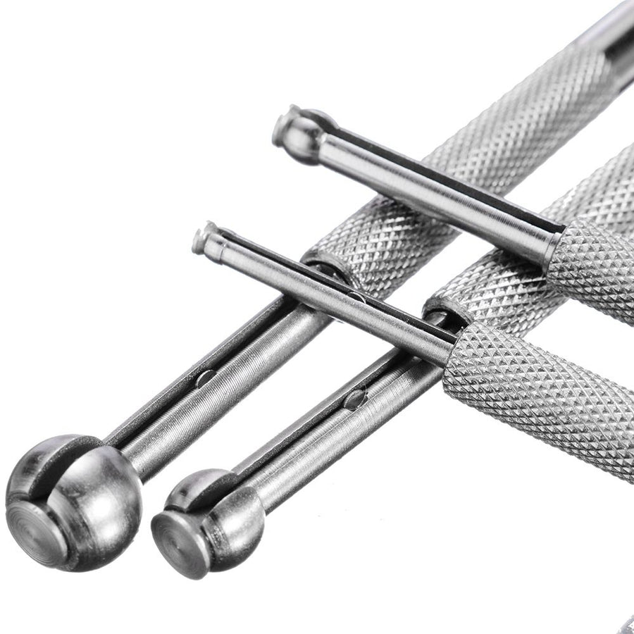 4 Pcs Steel Full Ball Type Gage Telescoping Hole Gages Set Tensile Column Mesuring Tool Silver