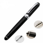 Fountain Pen Screw-Type Smooth Writing for Signature Collection Stationery Black
