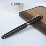 Fountain Pen Screw-Type Smooth Writing for Signature Collection Stationery Black