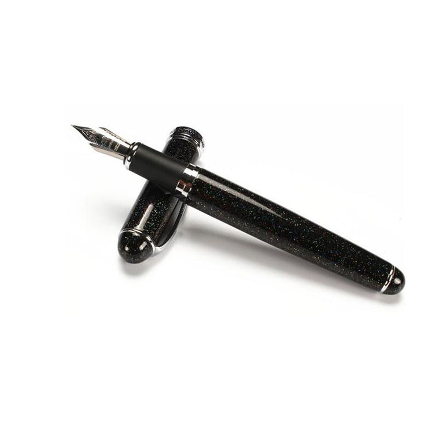 Fountain Pen Screw-Type Smooth Writing for Signature Collection Stationery Black