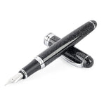Fountain Pen Screw-Type Smooth Writing for Signature Collection Stationery Black