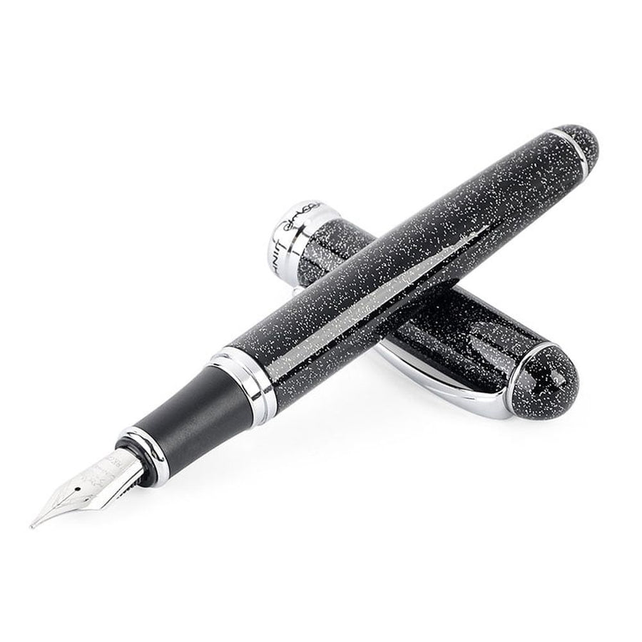 Fountain Pen Screw-Type Smooth Writing for Signature Collection Stationery Black