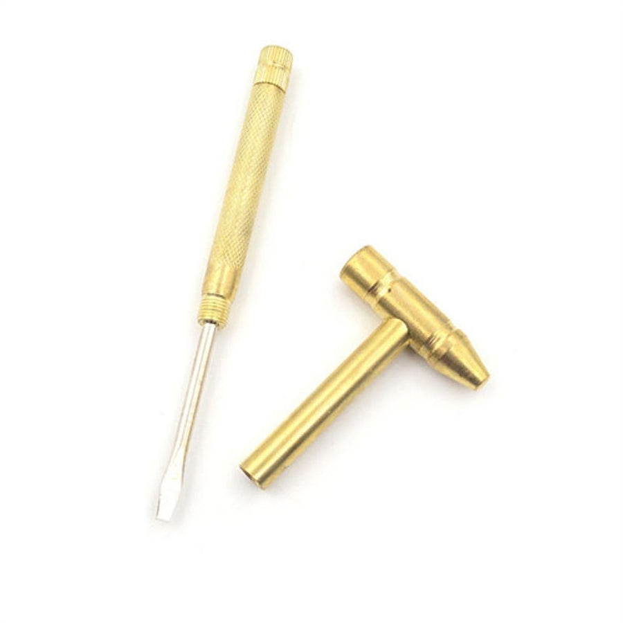 1× Micro Mini Copper Hammer 2x Phillips Screwdriver 1x Slotted Screwdriver