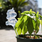 2Pcs White Plastic Automatic Watering Bulb for Plants with Unicorn Shape Design