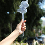 2Pcs White Plastic Automatic Watering Bulb for Plants with Unicorn Shape Design
