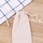 Travel Straw Bag Set with Beige Burlap Pouch for Easy Storage and Portability, 5 Pieces