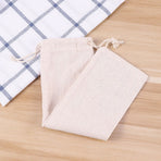 Travel Straw Bag Set with Beige Burlap Pouch for Easy Storage and Portability, 5 Pieces