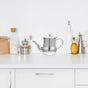 Stainless Steel Oil and Vinegar Dispenser Plated Silver Practical Kitchen Container with Filter.