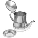 Stainless Steel Oil and Vinegar Dispenser Plated Silver Practical Kitchen Container with Filter.