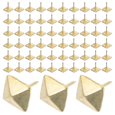 100-Pack Golden Sofa Pushpins for Home, Wall Decoration, Upholstery, and Furniture Fastening