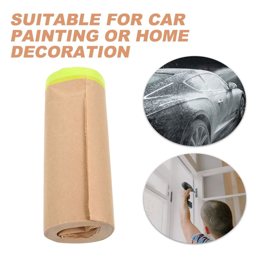 Light Brown Kraft Paper Masking Film for Furniture, Floor , Painting, and Home Renovation Projects