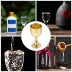 Golden Brass Goblet Multi-Function Tabletop Offering Cup for Storage