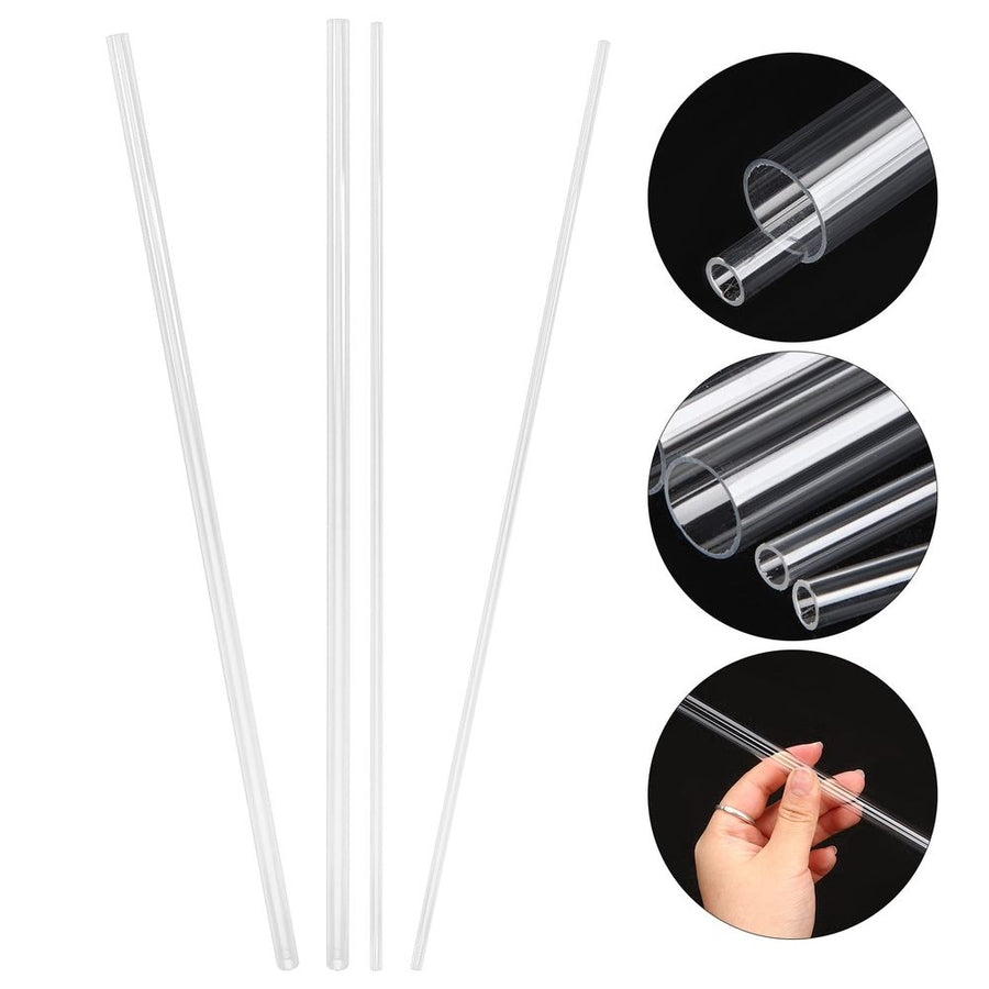 4pcs Transparent Clear Pipe Rigid Tubing Hard Tubes Indoor Advertising