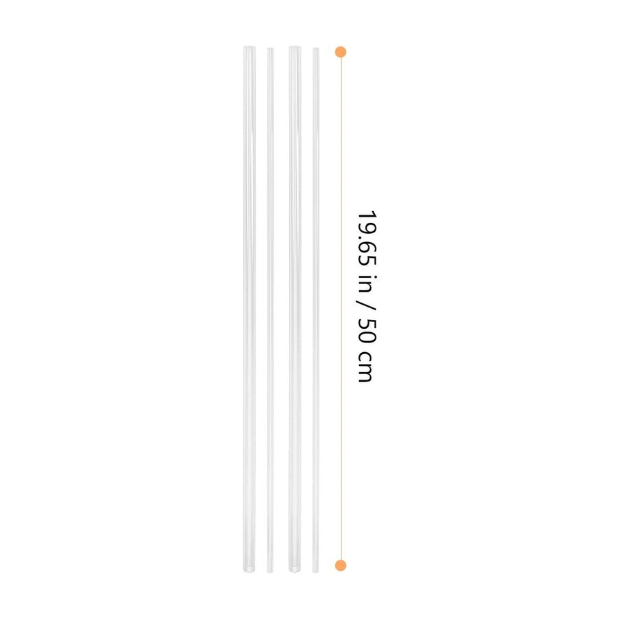 4pcs Transparent Clear Pipe Rigid Tubing Hard Tubes Indoor Advertising