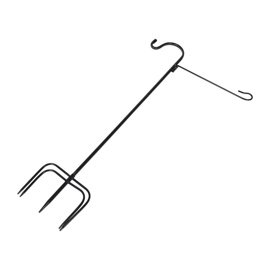 Iron Shepherd Hook with Black for Hanging Outdoor Yard Lights and Garden Decor