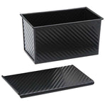 Black Carbon Steel Loaf Pan with Lid Nonstick Bread Baking Pan for Kitchen Use