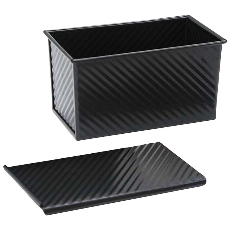 Black Carbon Steel Loaf Pan with Lid Nonstick Bread Baking Pan for Kitchen Use