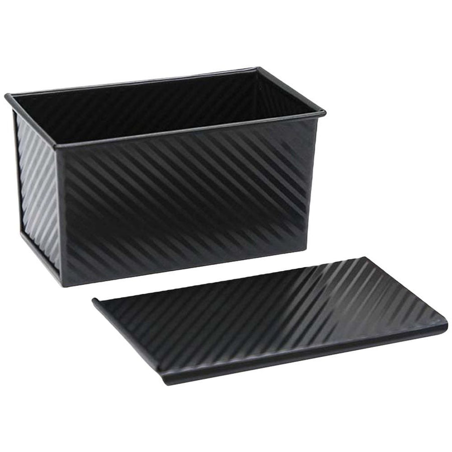 Black Carbon Steel Loaf Pan with Lid Nonstick Bread Baking Pan for Kitchen Use